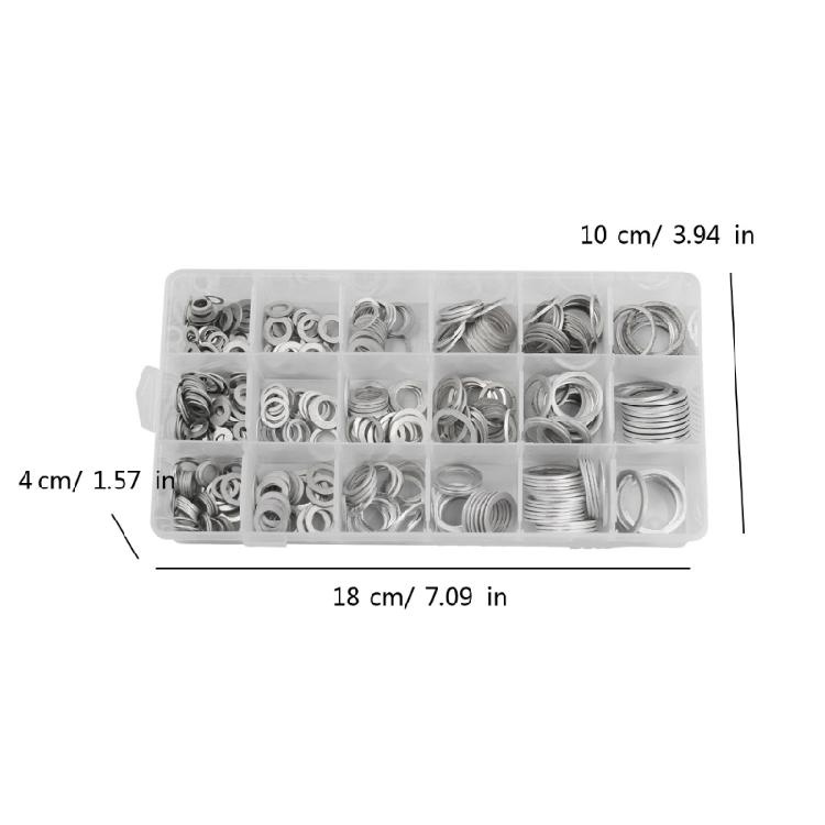 450 Stück Metallprägung, Aluminium Flache Unterlegscheiben Silber Runde Unterlegscheiben, Runde Prägeunterlegscheibe zur Schraubenbefestigung