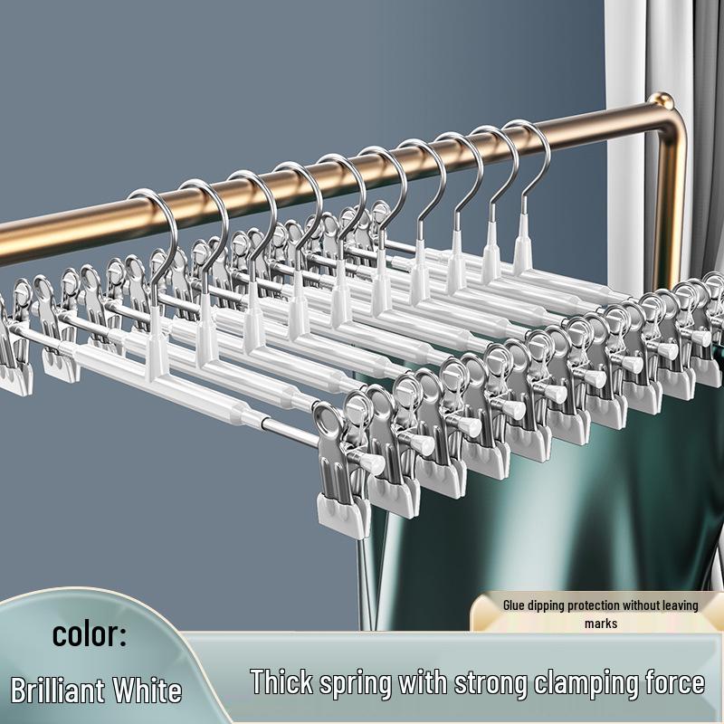 Strong No-Mark Trouser and Skirt Hanger Clips for Drying and Storage