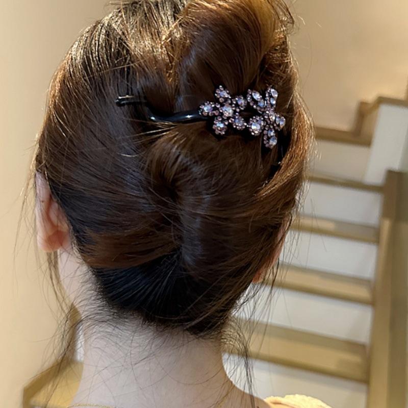 Elegant 3D Flower Twisted Hair Clips, Korean New Arrival for Women
