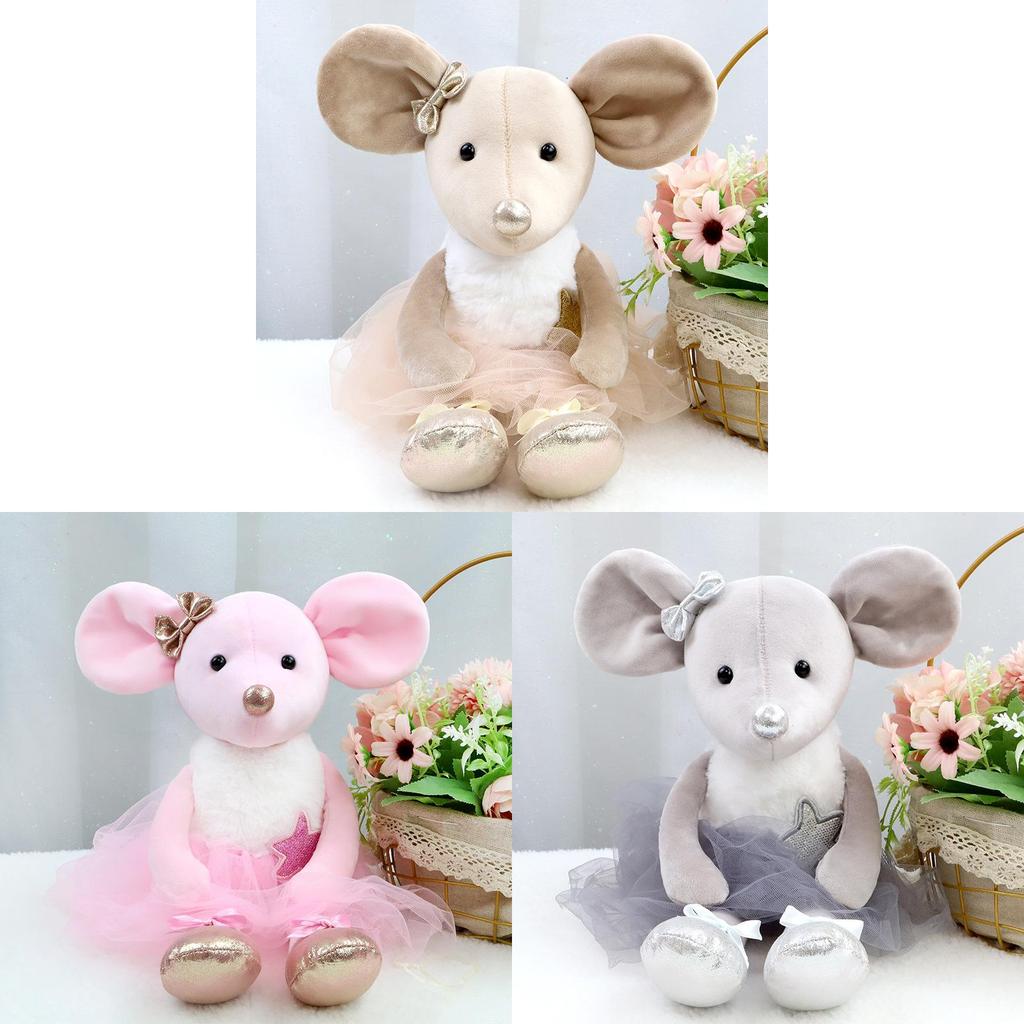 Plush Ballet Mouse Toy With Pp Cotton Filling For Girls And Kids Gift