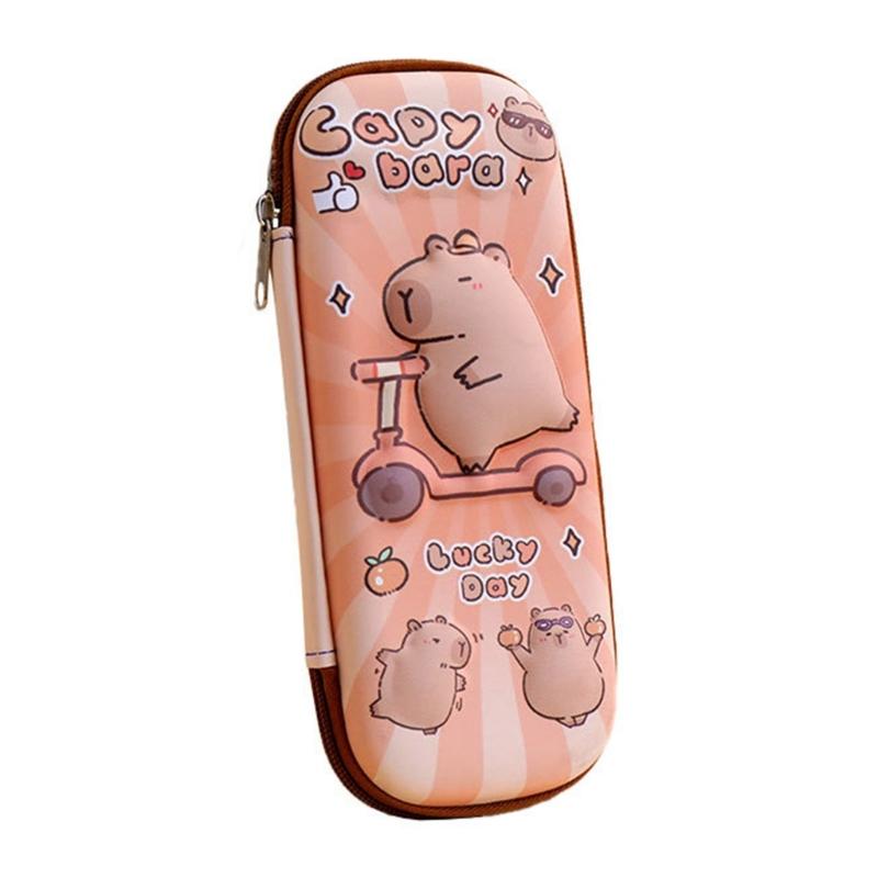 Милая Сумка-Пенал Капибара 3D Органайзеры для Карандашей Панда Вместительный Пенал Для Ластиков Маркеров Хранение Ножниц