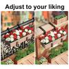 2/4Pcs Flower Box Brackets Adjustable Wall Planter Hook Hanging Plant Brackets Window Planter Hangers for Garden Fence