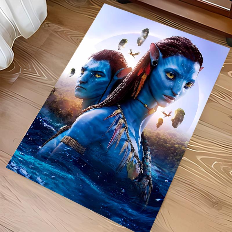 1pc Avatar Print Area Rug - Soft,Washable Non-Slip Indoor Mat for Office Chairs,Living Room,Home Office Decorative Rug