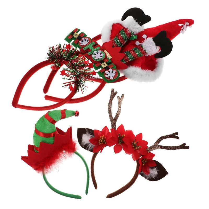 Christmas Headband Festival Headwear Holiday Headwear 5Pcs for Women