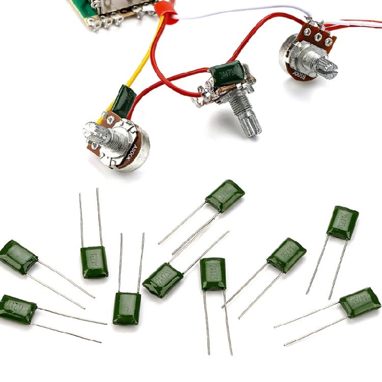 10 Stück E-Gitarren Ersatzteile Gitarren Tonkondensatoren Gitarren Kondensator Tonkappen Kondensatoren für Gitarre Bass