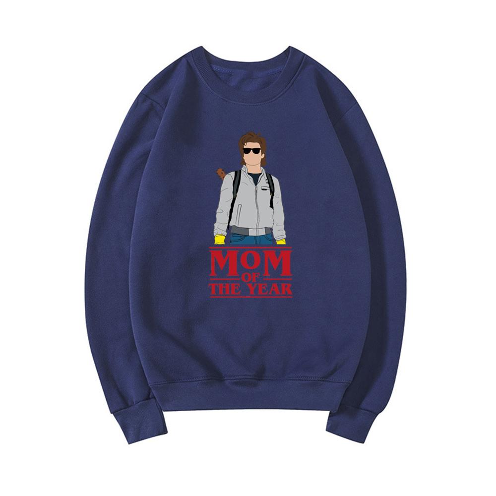 Steve Harrington Mom of The Year Sweatshirt Steve Harrinton Sweatshirt Unisex Long Sleeve Crewneck Pullover Tv Series Hoodies XXXL темно-синий 1480₽
