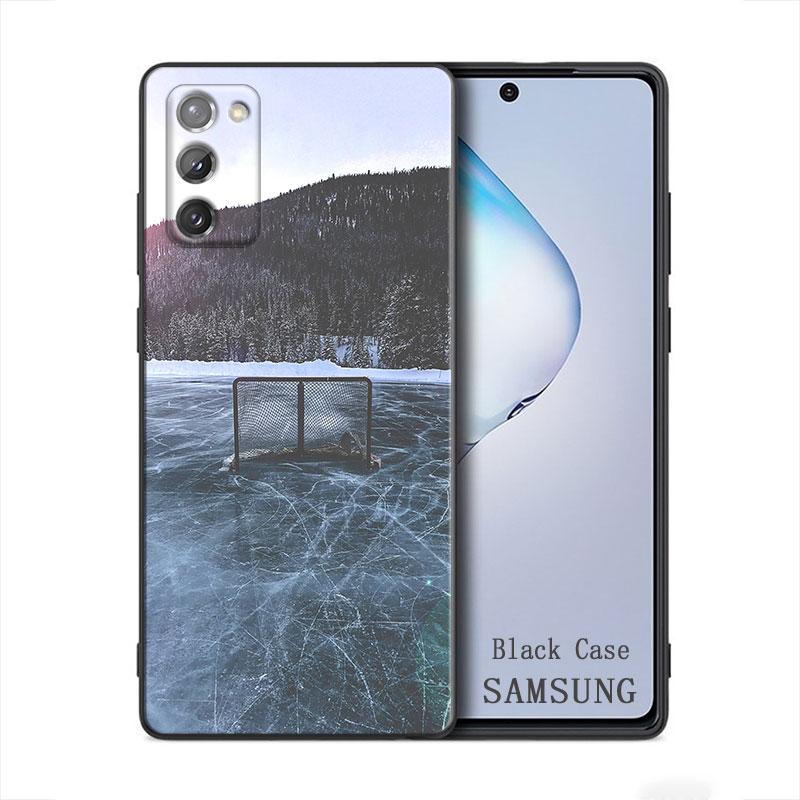 Ice Hockey Pool Sport Samsung Galaxy A91 A73 A72 A71 A53 A52 A7 M62 M22 M30s M31s M33 M52 F23 F41 F42 5G Soft Black Phone Case