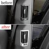Fit For Volvo S90 2017-2021 Silver Steel B Post Air Outlet Vent Cover Trim 2PCS