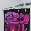 Marble Print Shower Curtain Pink Black Swirl Design For Bathroom Decor
