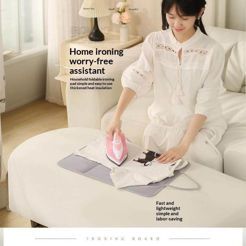 Ironing Mat Portable Folding Ironing Blanket Thick Heat Resistant Travel Clothes Protector Board Table Top Laundry Pad