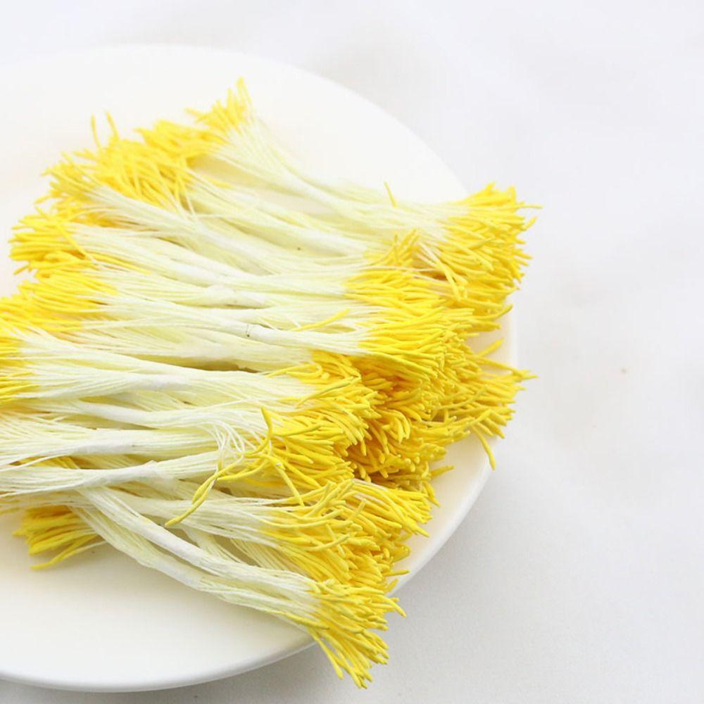 20Pcs Waterdrop Artificial Pistil 8CM 1mm Simulation Flower Stamen Plastic Handcraft Flower Core DIY Flower Stamen Craft Making