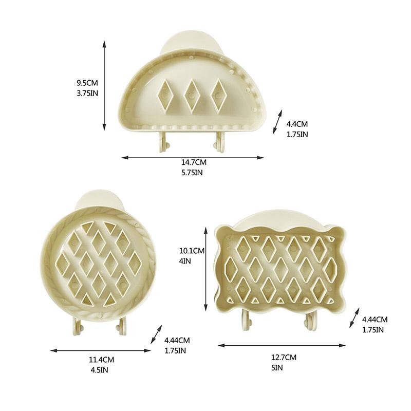 1/3 Pcs Mini Pie Maker Hand Pocket Pies Mold Lattice Pie Top Cutter Dough Pastry Press Empanada Maker For Christmas Baking