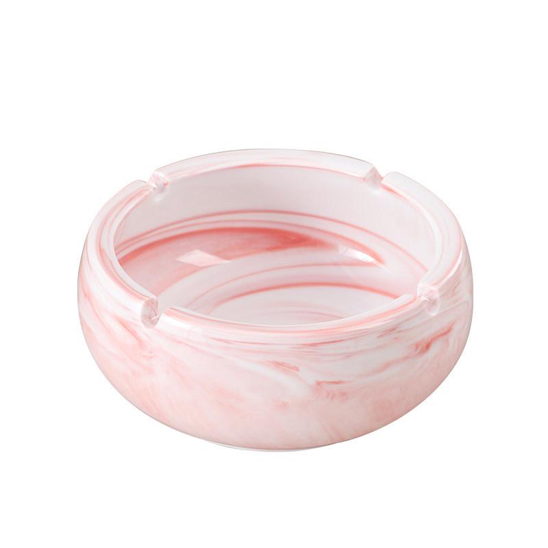 Nordic Retro Ceramic Ashtray - Large, Personalized, Trendy Blue Pink Design for Living Room