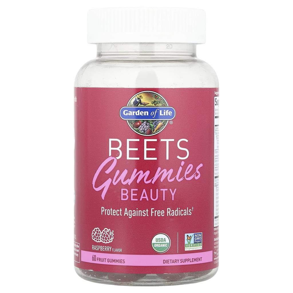 Bits Gummi Jelly Beauty, Raspberry Flavor, Fruit Gummi Jelly, 60 Pieces