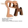 Dog Wooden Sculpture Pet Memorial Gift Dog And Man Woman Statue Home Decor Puppy Family Figurine Gifts for Dog Lovers