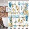 Marine Benthos Bathing Curtain  Bathroom Shower Curtain Waterproof With 12 Hooks Home Deco