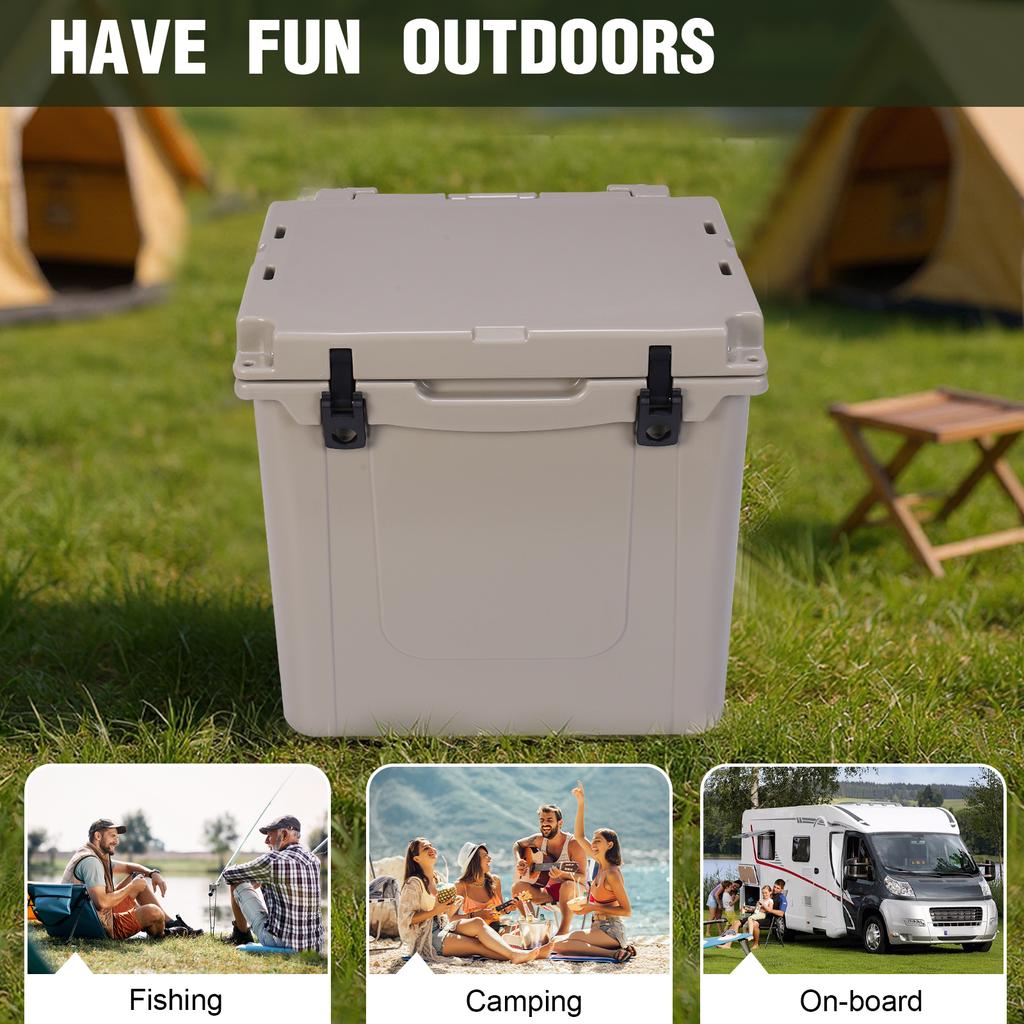 5L Insulated Ultra-Light Wheeled Hard Cooler with Wheels and Handle with Leak-Proof Tight Latches for Beach Camping Picnics More