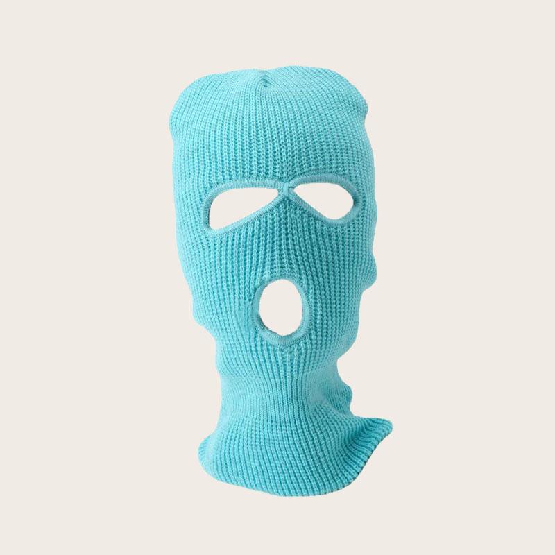 2026 New Black White 3 Hole Full Face Ski Mask Balaclava for Men Women Army Tactical CS Windproof Knit Beanies Winter Warm Caps