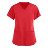 Women's Fashion V-Neck Short Sleeve Overalls With Pockets  Print Tops  Clothes