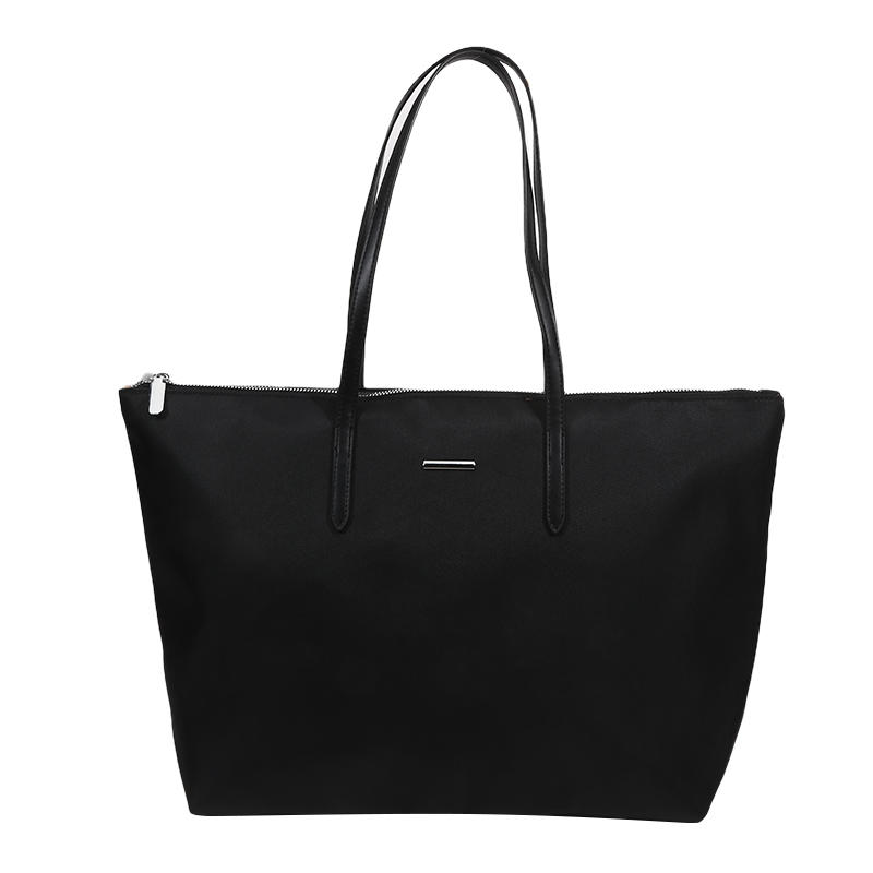 

Корейская повседневная сумка-тоут большой вместимости, легкая, простого однотонного цвета, для поездок на работу, универсальная на плечо One size чёрный