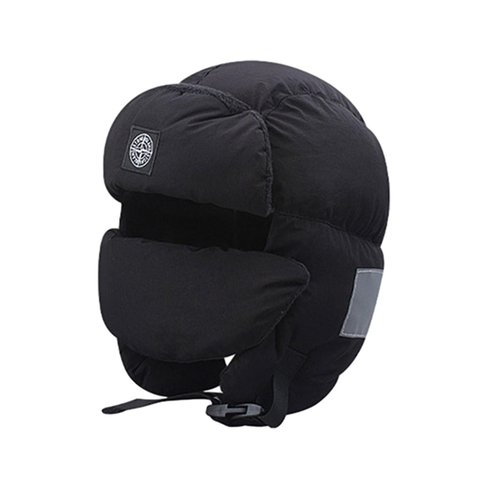 

Мальчиковая шапка-ушанка, шапка-траппер со съемной маской, шапка-бомбер, пуховая шапка для улицы, зимняя маска для катания на лыжах, кемпинга, пеших походов чёрный