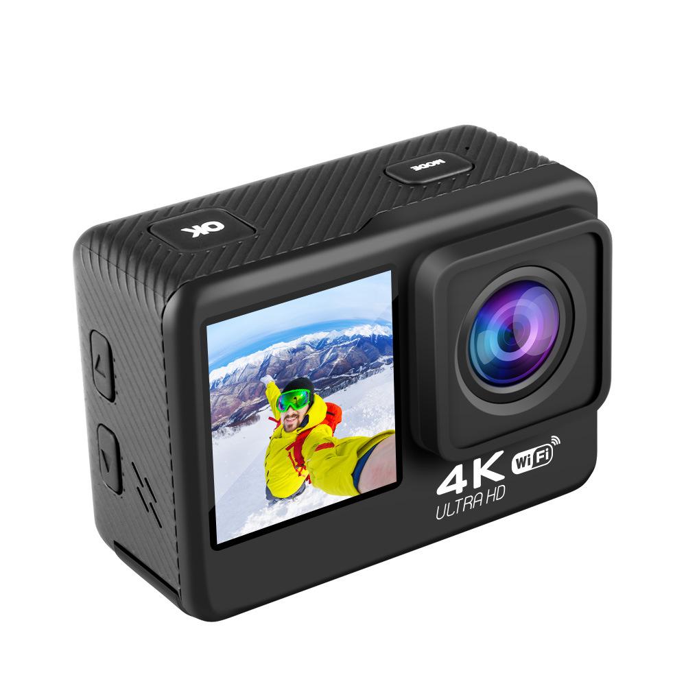 4K Waterproof WiFi Action Camera with Dual Touch Screens & Anti-Shake