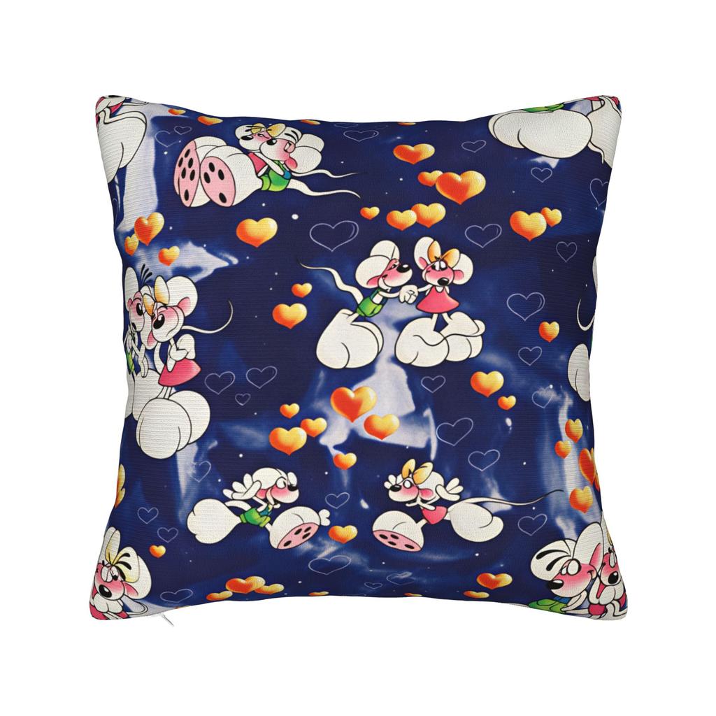 Diddl and Diddlina Pillow Cover Square Pillow Case Cushion Cover Kawaii Graphic Pillowcases For Office Car Home Decorative
