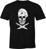 Mens T Shirt Grilling Cooking Skull Knife Hipster Skull Chef Grill Shirt Black