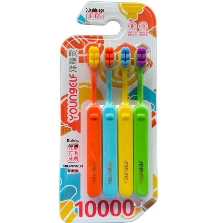 Yang Jingling Kids' Soft Bristle Toothbrush for Ages 1-12 - Gum Protection & Age-Specific Dental Care