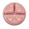 PandaEar 2 Pack Silicone Baby Suction Plates with 2 Spoons 2 Forks for Weaning Girls, Sectioned Divided Baby Weaning Plates, Toddler Dinner Plates Se