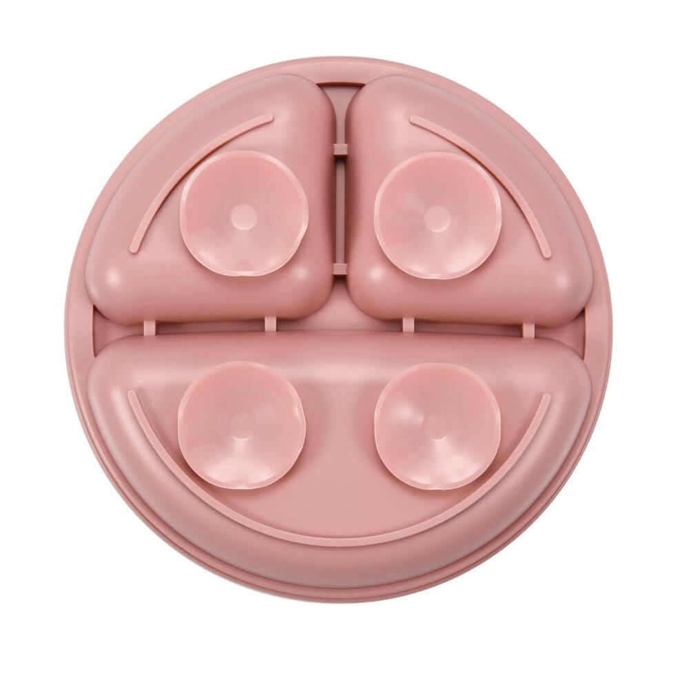 PandaEar 2 Pack Silicone Baby Suction Plates with 2 Spoons 2 Forks for Weaning Girls, Sectioned Divided Baby Weaning Plates, Toddler Dinner Plates Se