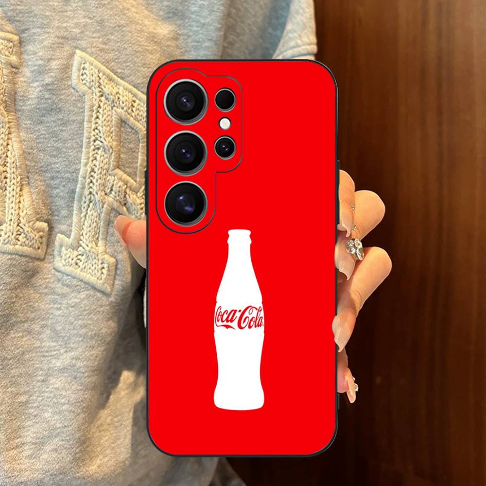 C-COCA Logo C-COLAS Phone Case For Samsung S 24 Fe 25 Ultra Plus 20 Lite 21 30 22 23 24 22 Ultra 5G Fundas