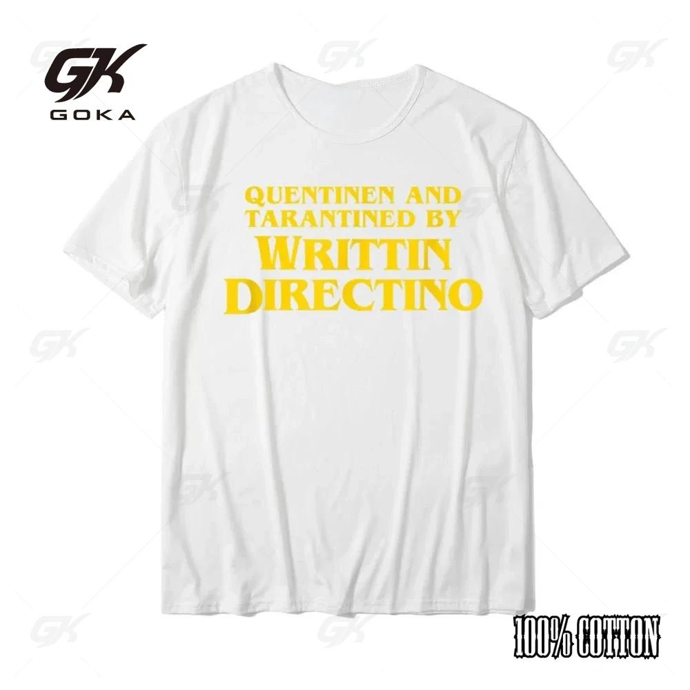 Quentinen And Tarantined By Writtin Directino  Funny Meme TShirt Tops Tees Hot Sale Normal Men T Shirt S