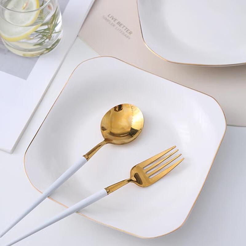 Japanese Style Gold Rim Ceramic Small Plate