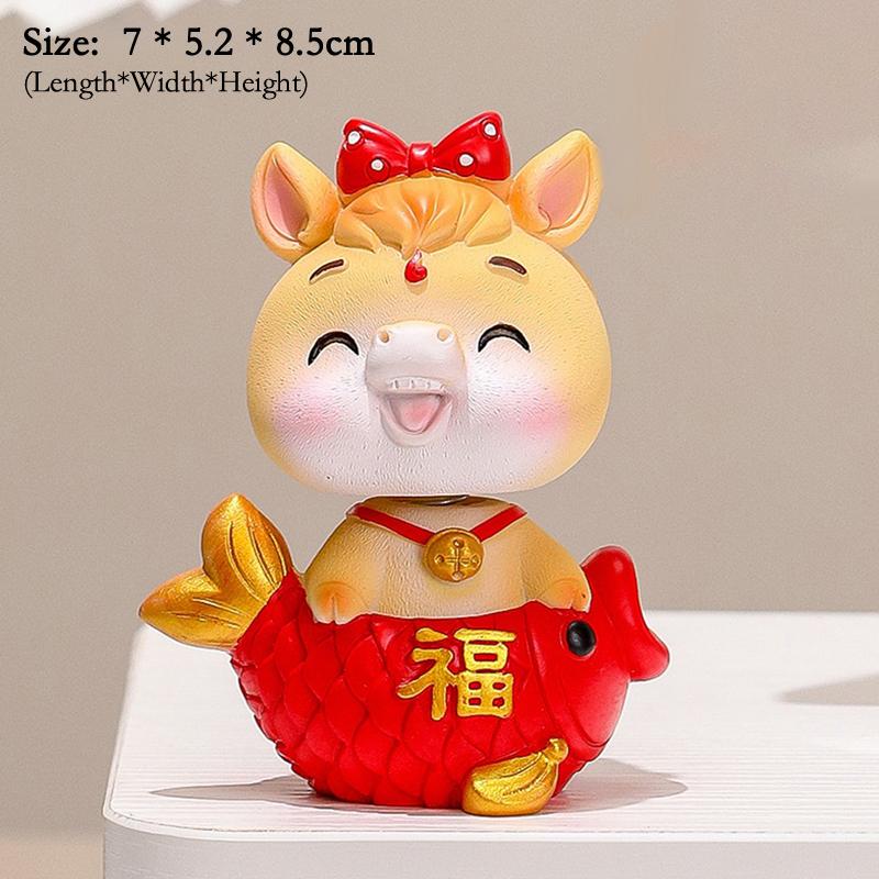 2026 Cute Year Of The Horse Ornament Lucky New Year Horse Toy DIY Desktop Decoration Car Ornament Pony Decor New Year Gift