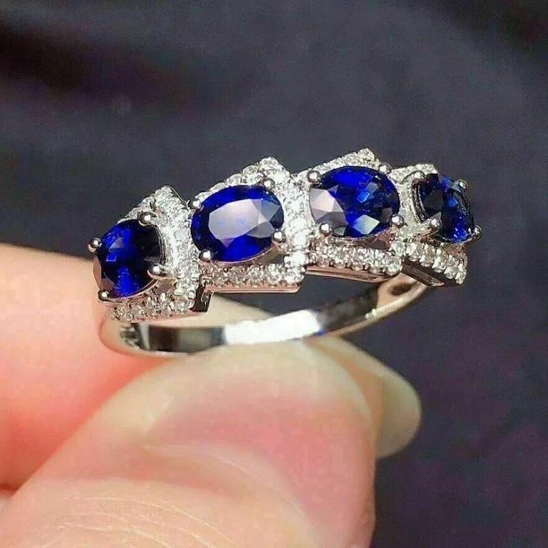 Luxury Oval Blue Cubic Zirconia Women Rings Copper Color Fashion Wedding Bands Accessories Party Statement Zircon 2026 6