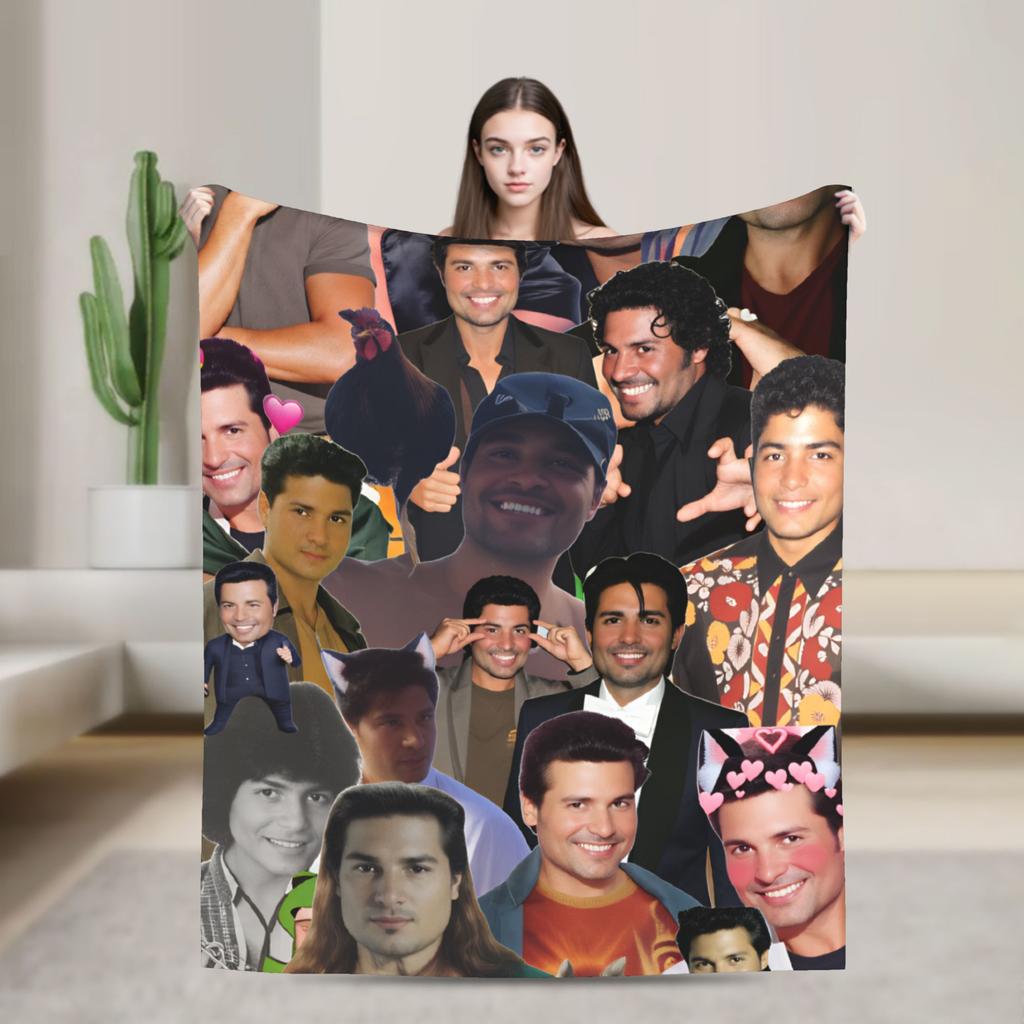 Chayanne Singer Warm Soft Blanket Camping Plush Throw Blanket Funny Outdoor Flannel Bedspread Sofa Bed Cover