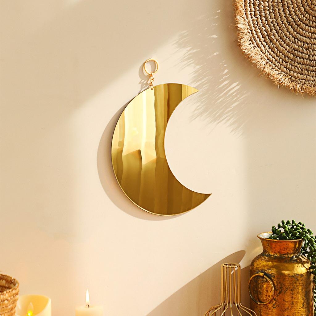 Nordic Minimalist Acrylic Sun And Moon Wall Mirror Trendy Ins Style Home Decor Creative Hanging Wall Art