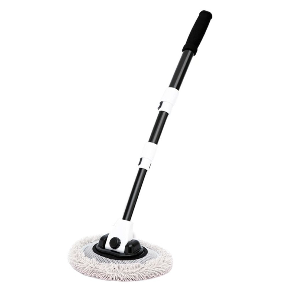 

Универсальная щетка для чистки автомобиля с длинной ручкой, швабра для мытья, инструмент для мытья, шенилловая щетка, двойная щетка для дома чёрный/белый