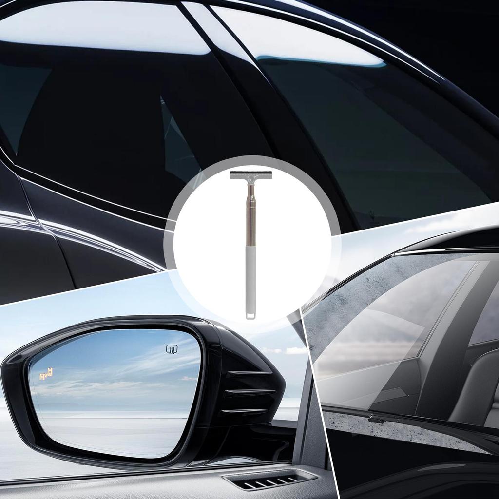 Mirror Squeegee For Car Comfortable Grip Compact Retractable Auto Glass Squeegee For RV Truck Automotive Sedan Pickup