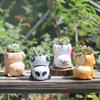 Handstand Cute Animal Flower Pot for Succulents Cactus Air Plants Planter Fairy Garden Figurines Home Table Office Decoration
