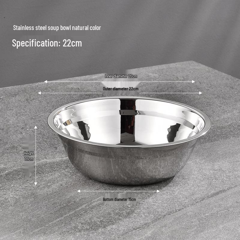 Zhi Shi Stainless Steel Round Soup Bowls