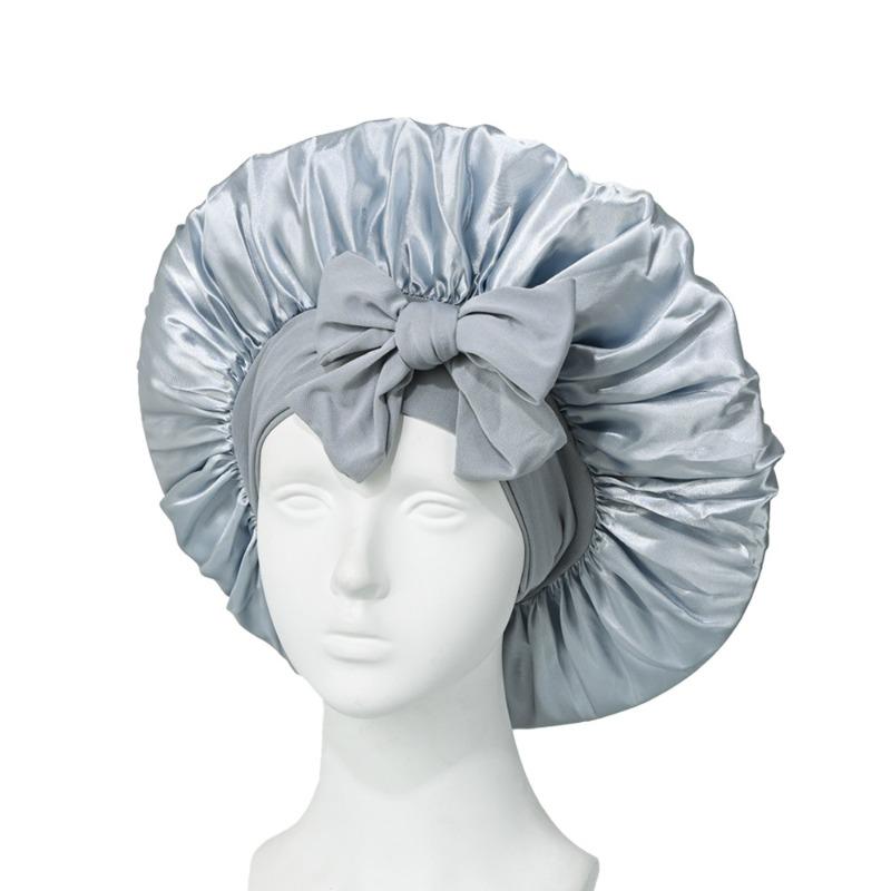 Satin Bonnet Silk Bonnet Adjustable Bonne for Sleeping Hair Bonnet with Tie Band Bonnets for Women Men Hair Wrap