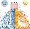500ML 3-Tassen-Deckel Outdoor Heißwasser Thermoisolierung Neue Edelstahl-Vakuumflasche Geschenkset Thermoskanne Business-Stil