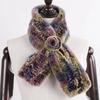 Winter Women Real Rex Rabbit Fur Scarf Natural Warm Soft Rex Rabbit Fur Muffler Lady Genuine Rex Rabbit Fur Scarves