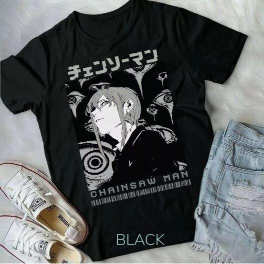 Chainsaw Unisex Makima TShirt PochitaAnime All Size Blackchainsaw Unisex power S