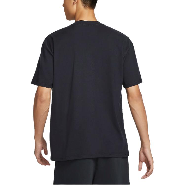Men's Nike T-Shirts Men's Black Crew Neck Moderate Straight Fit