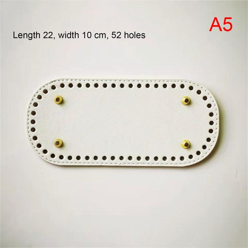 תחתית תיק עור עשה זאת בעצמך בעבודת יד אובלית עגולה אביזרי תיק תחתית לתיקים