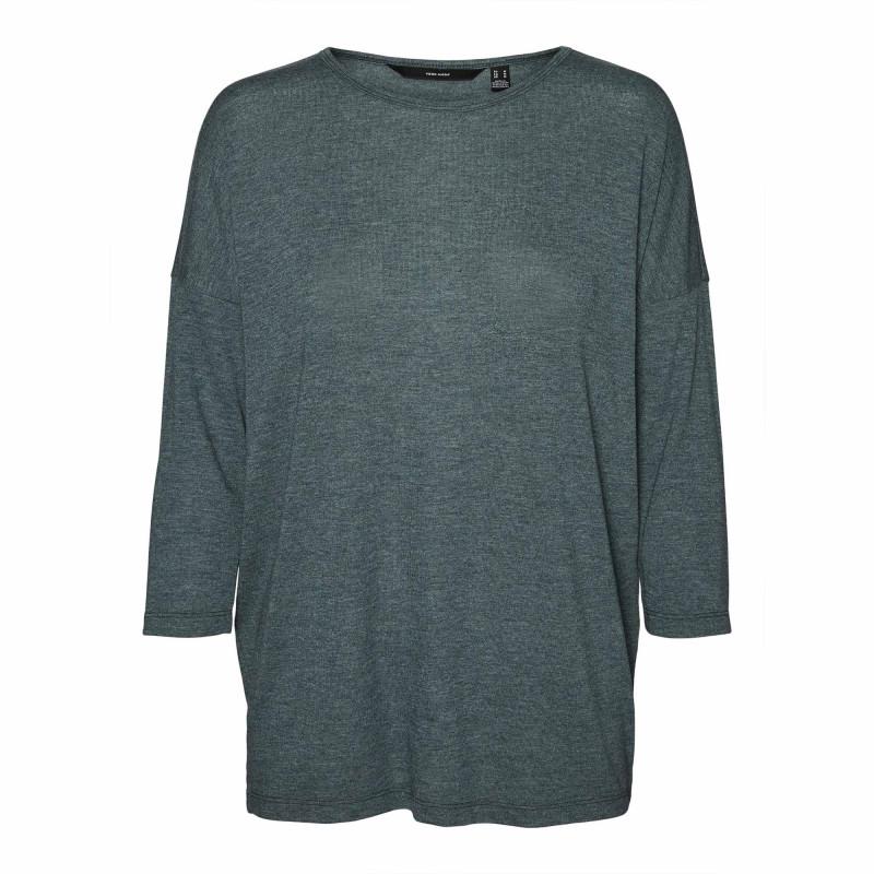 

Женская свободная футболка с круглым вырезом и рукавом 3/4 VERO MODA