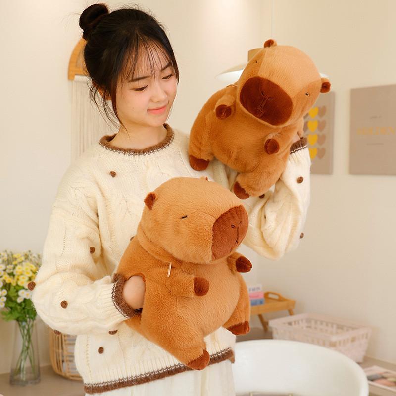 Warmer Winter Hand Pillow Capybara Plush Toy Cute Cartoon Girl Gift Birthday
